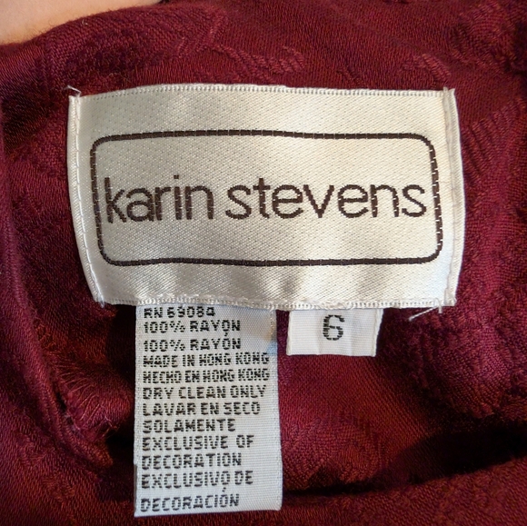Karin Stevins Dress, 6, S, Classic, Wine, Exquisite Details, Full Skirt, EUC - Picture 8 of 9